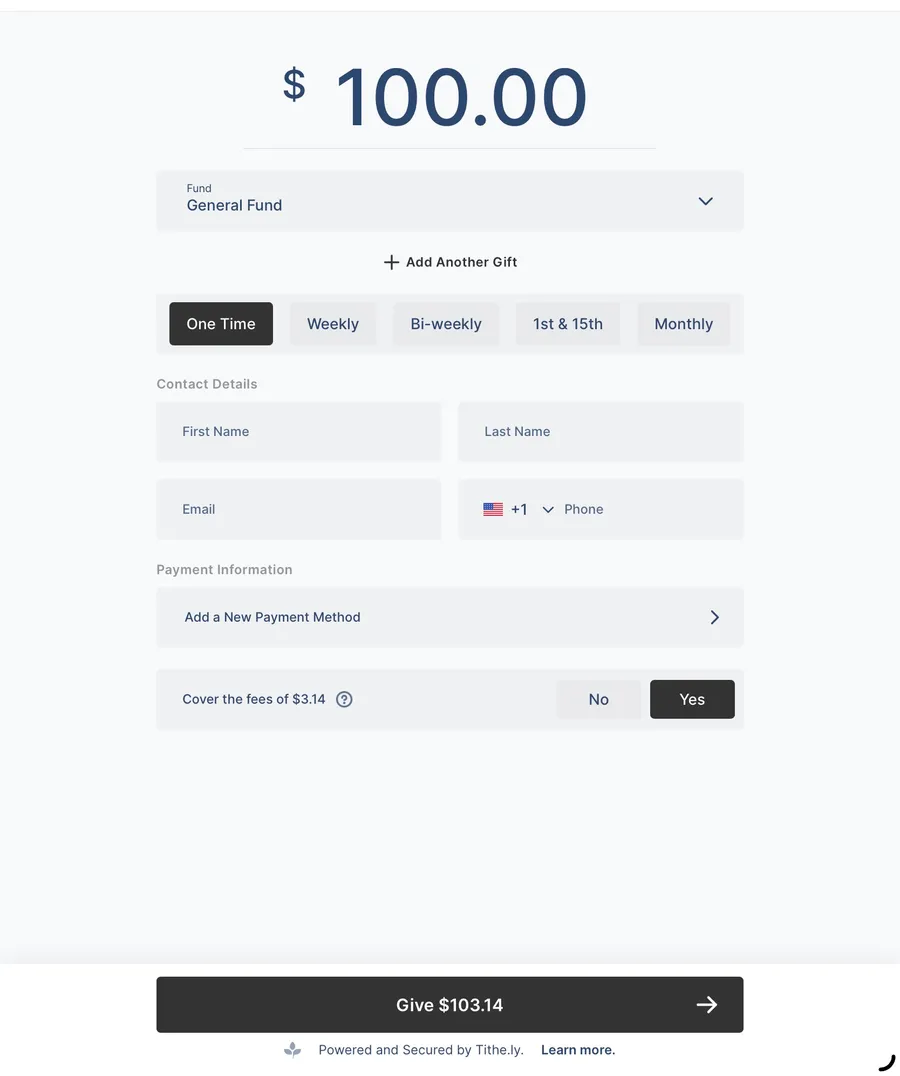 Giving screen